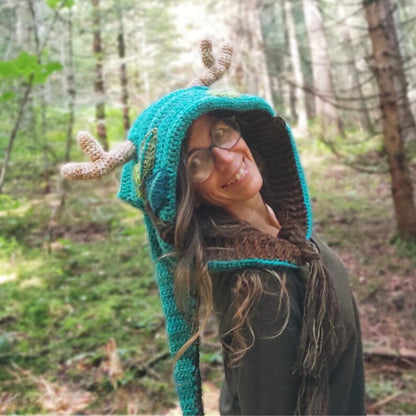 CROCHET hood PATTERN, "Inner Forest"