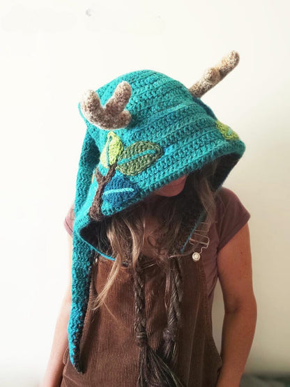 CROCHET hood PATTERN, "Inner Forest"