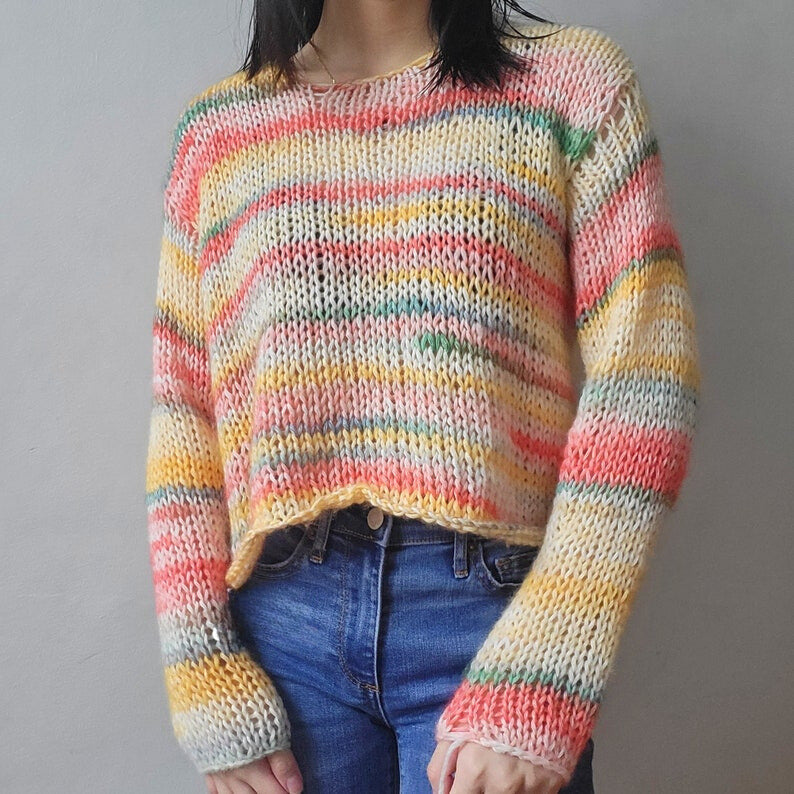 KNITTING PATTERN: BASIC open knit sweater