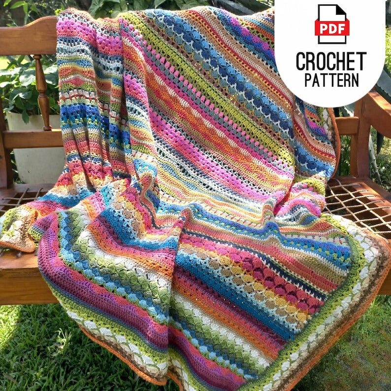 Striped Afghan Crochet Pattern