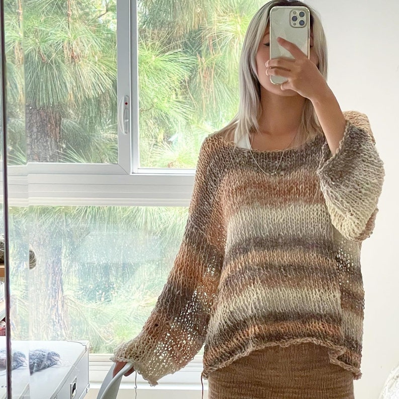 KNITTING PATTERN: BASIC open knit sweater