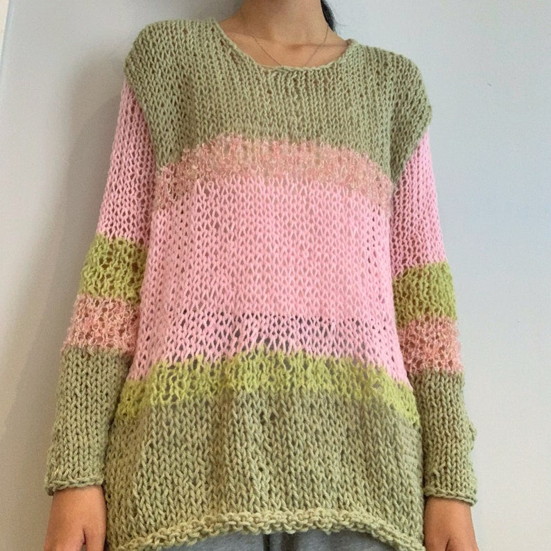 KNITTING PATTERN: BASIC open knit sweater