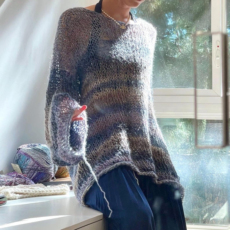 KNITTING PATTERN: BASIC open knit sweater